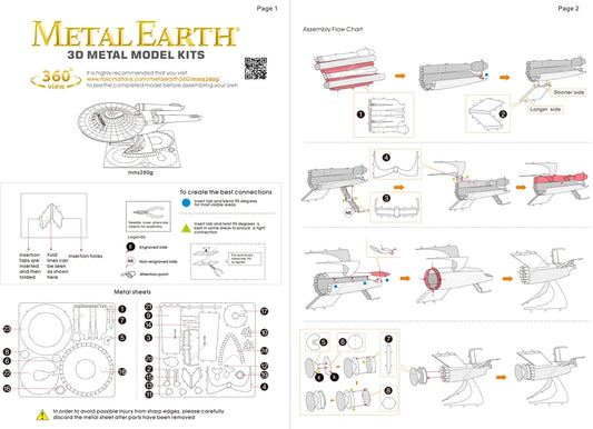 Metal Earth - Star Trek USS Enterprise Gold NCC-1701