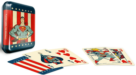 Superman tin playing cards