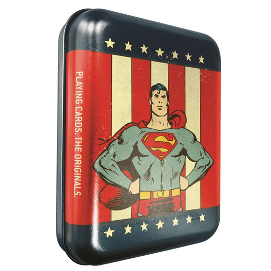 Superman tin playing cards