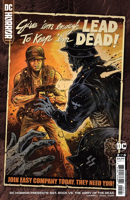 Pop Weasel Image of Dc Horror Presents Sgt Rock Vs The Army Of The Dead #2 (of 6) Cvr B Francesco Francavilla Card Stock Var (mr)