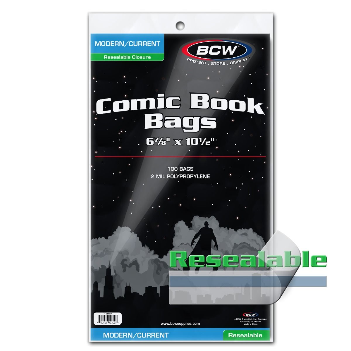 BCW Comic Bags Resealable Current/Modern 6 7/8 x 10 1/2 (100 Pack)