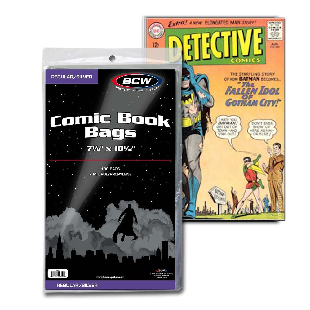 Silver/Regular Comic Bags (100 Pack) - Comic Accessories - Image - Pop Weasel