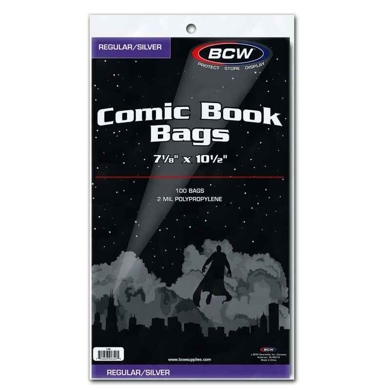 Silver/Regular Comic Bags (100 Pack)