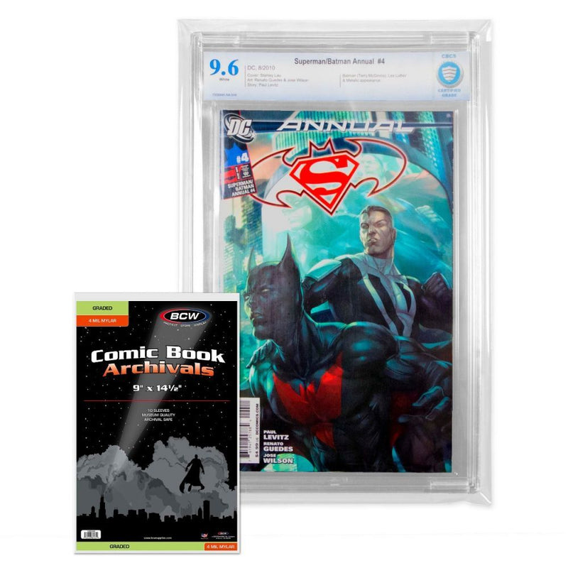 BCW Comic Mylar Sleeves Graded '4 MIL' 9 X 14 1/2 (10 Pack)