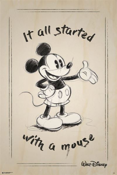 Pop Weasel Image of Mickey Mouse - It All Started With A Mouse Poster - Posters - Image - Pop Weasel