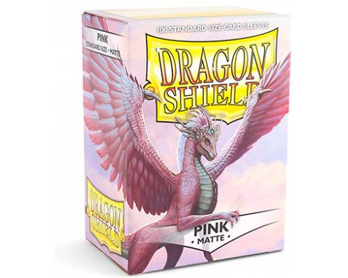 Pop Weasel Image of Sleeves - Dragon Shield - Box 100 - Pink MATTE - TCG Accessories - Image - Pop Weasel