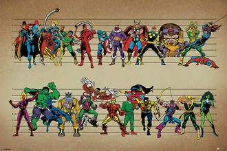Marvel Comics Line up Poster