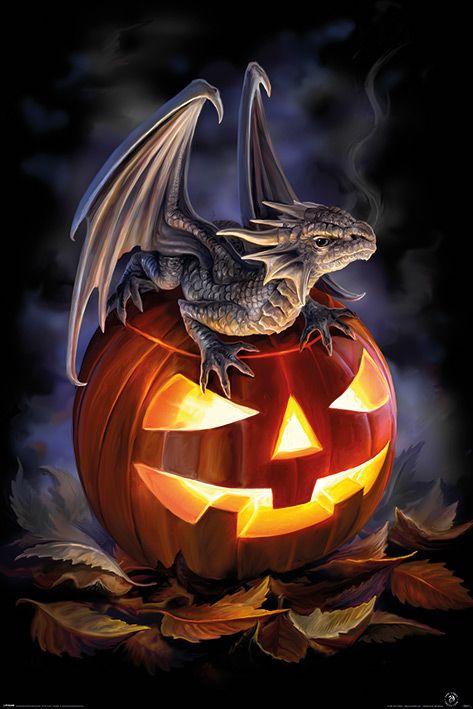 Pop Weasel Image of Anne Stokes - Trick Or Treat Poster - Posters - Image - Pop Weasel