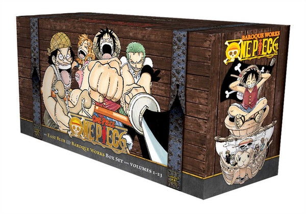 Front Cover One Piece Box Set 1: East Blue and Baroque Works Volumes 1-23 with Premium ISBN 9781421560748