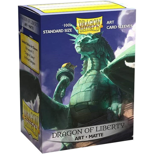 Pop Weasel Image of Sleeves - Dragon Shield - Box 100 - MATTE Art - Dragon of Liberty