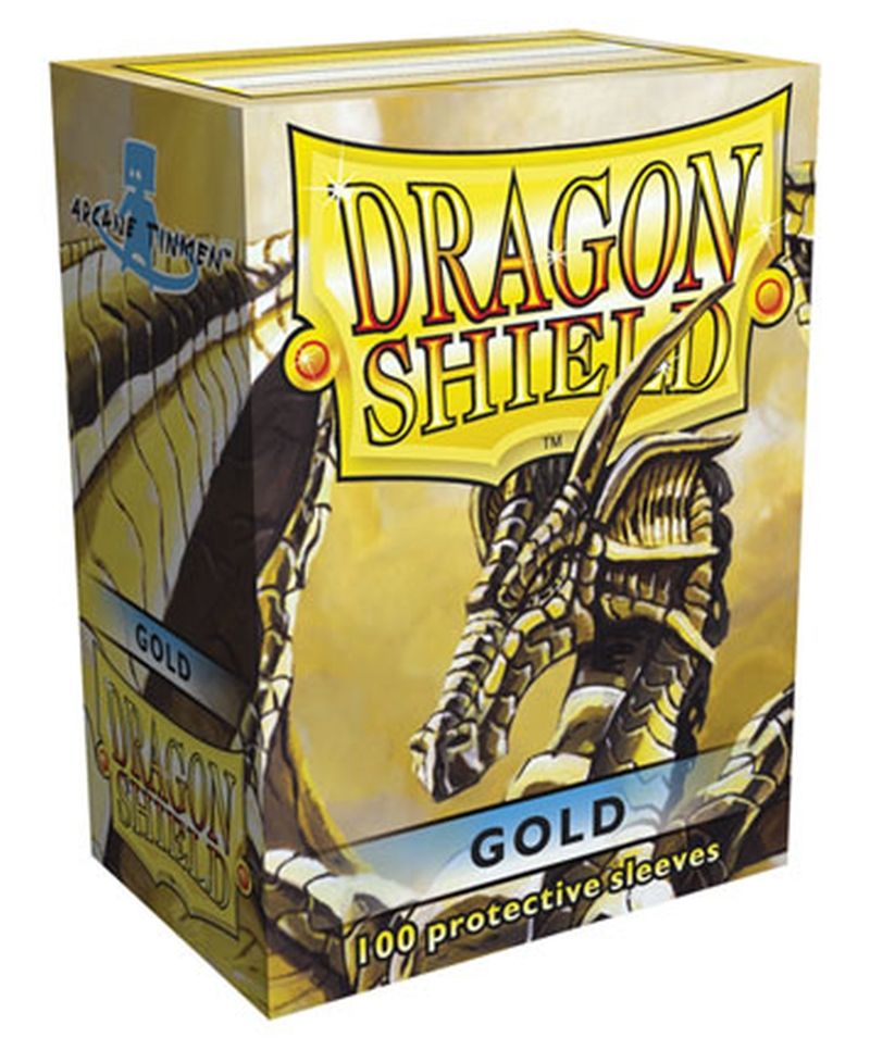 Pop Weasel Image of Sleeves - Dragon Shield - Box 100 - Gold - TCG Accessories - Image - Pop Weasel