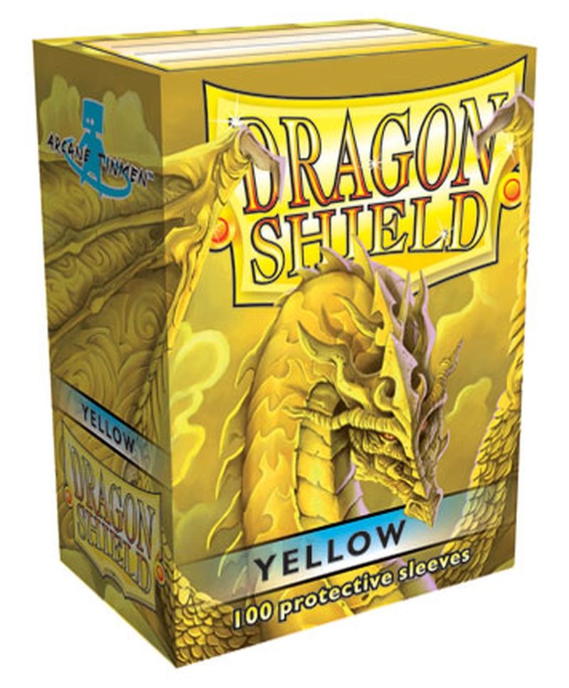 Pop Weasel Image of Sleeves - Dragon Shield - Box 100 - Yellow - TCG Accessories - Image - Pop Weasel