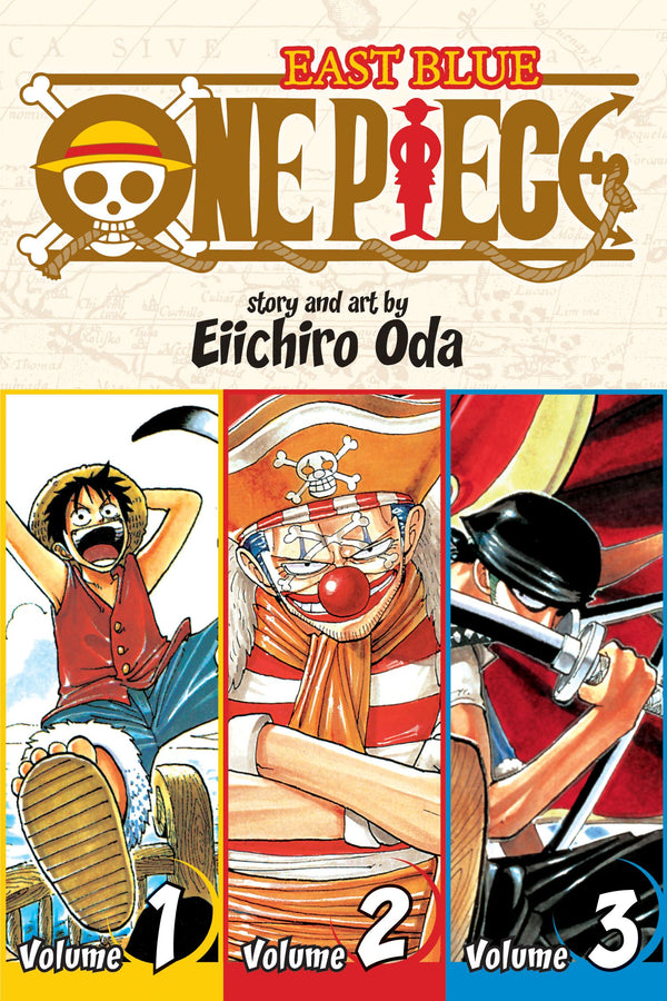 Front Cover One Piece (Omnibus Edition), Vol. 01 Includes vols. 1, 2 & 3 ISBN 9781421536255