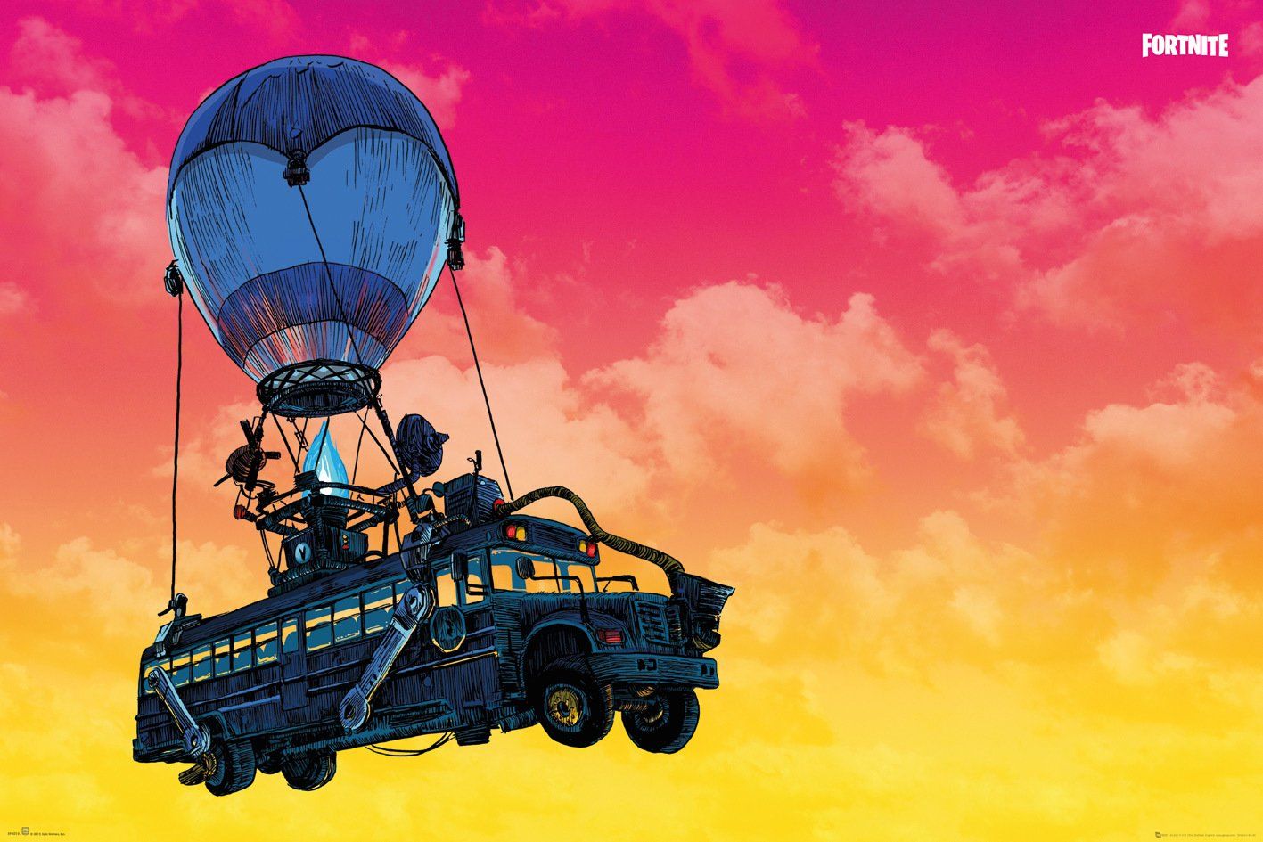 Pop Weasel Image of Fortnite - Battle Bus Poster