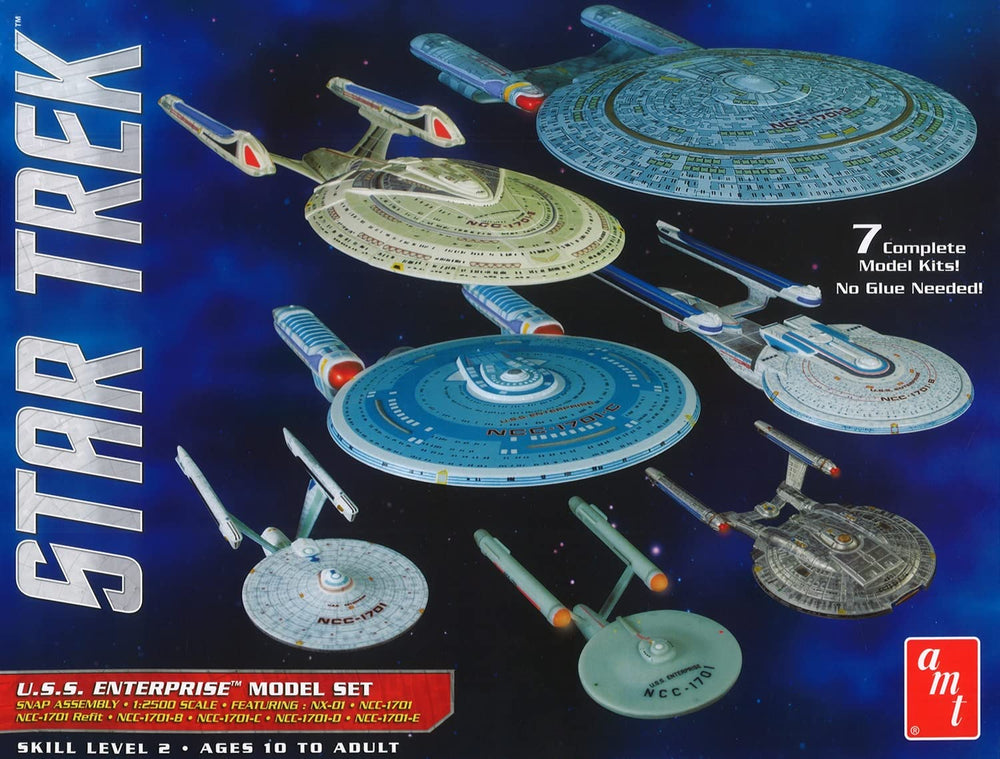 Star Trek USS Enterprise 7-Model Set - 1:2500 Model Kit - Kitset Models - Image - Pop Weasel