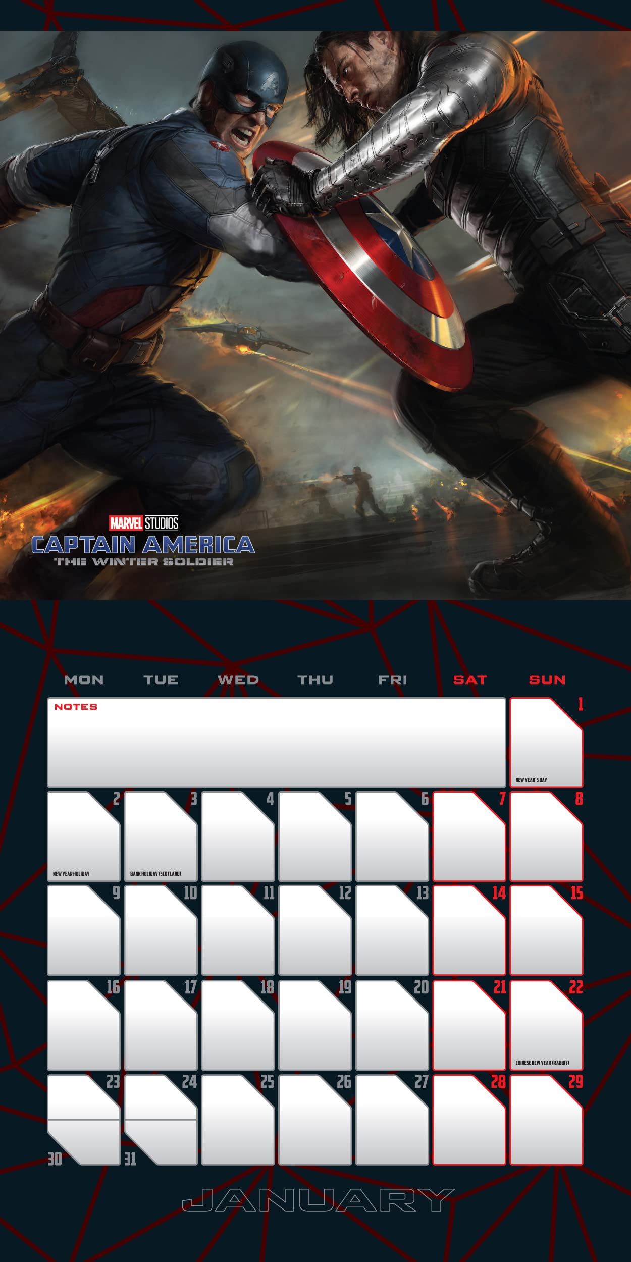 Marvel The Infinity Saga 2023 Calendar