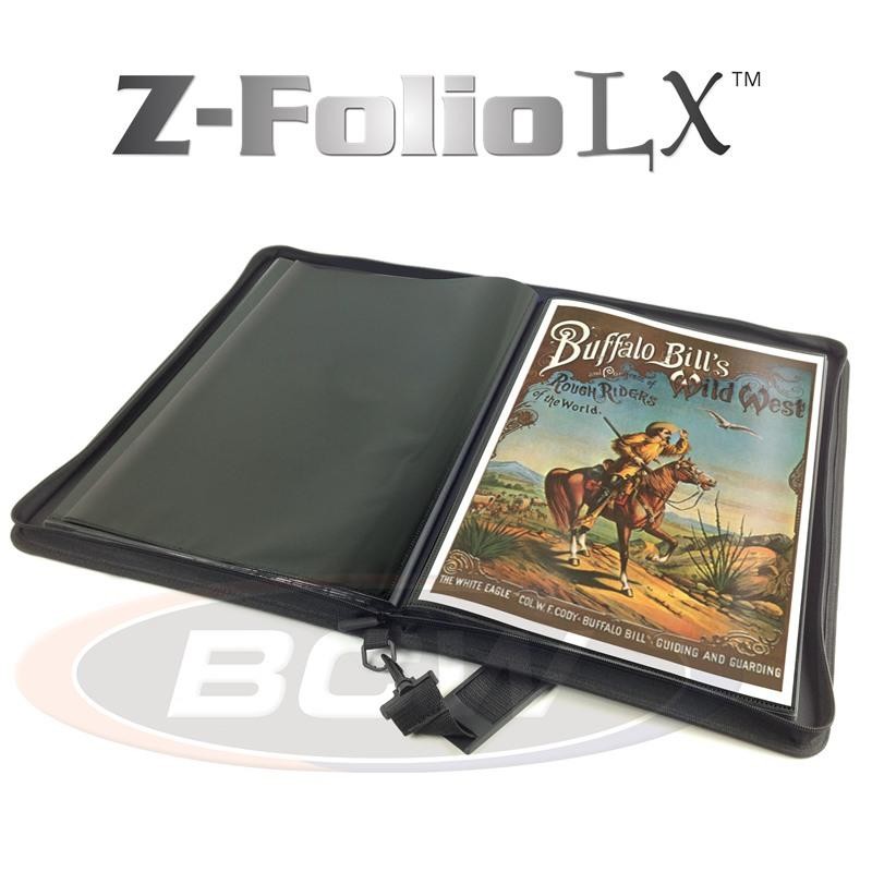 BCW Zipper Folio LX Album Black (11" x 17")