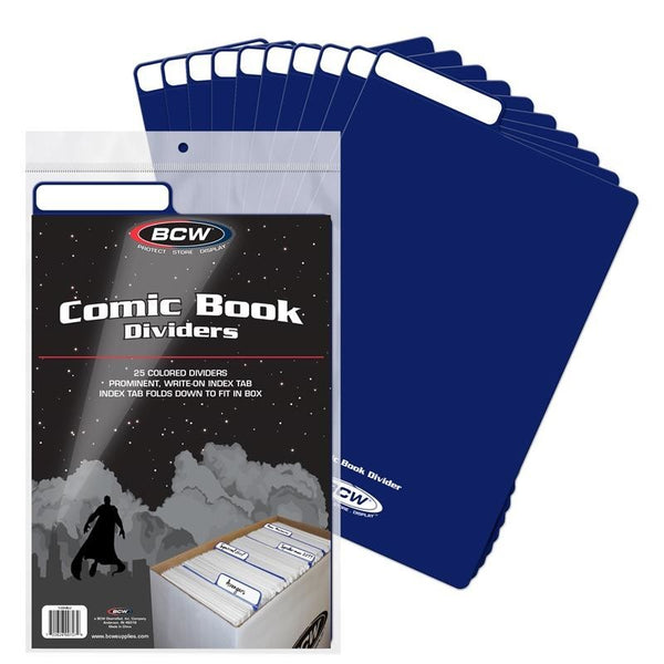 BCW Comic Book Dividers Blue (25 Dividers Per Pack)
