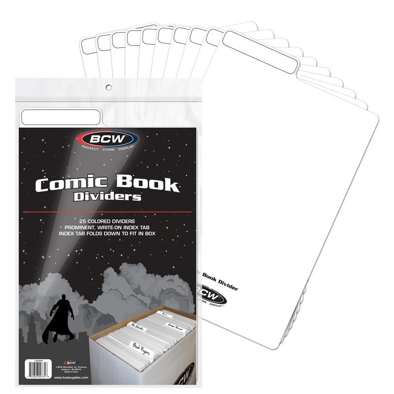 BCW Comic Book Dividers White (25 Dividers Per Pack) - Comic Accessories - Image - Pop Weasel