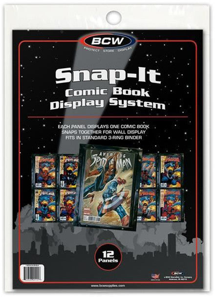 BCW Snap It Comic Book Display System Black