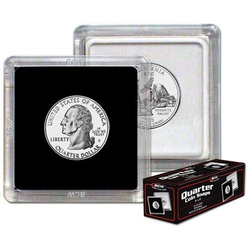 BCW Coin Snap Black Quarter (2" x 2")