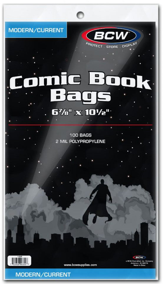 BCW Comic Book Bags Current Comics (6" 7/8 x 10" 1/2) (100 Bags Per Pack) - Comic Accessories - Image - Pop Weasel