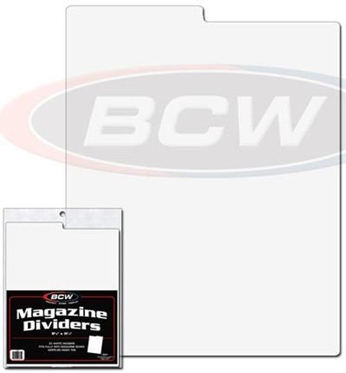 BCW Magazine Dividers (8" 1/2 x 11" 1/4) (25 Dividers Per Pack)