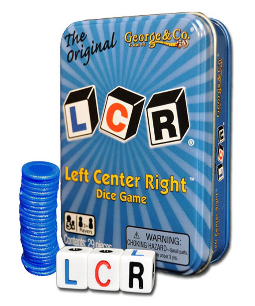 Pop Weasel Image of LCR - Left Center Right Blue Tin - Board Games - Image - Pop Weasel