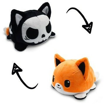 Reversible Plushie - Spooky Fox Skeleton - Plush - Image - Pop Weasel