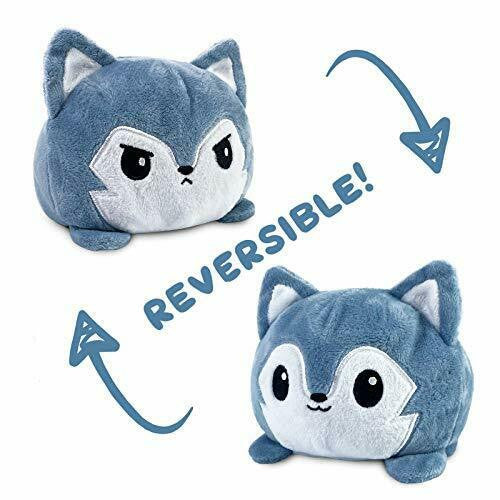 Reversible Plushie - Wolf Gray/White - Plush - Image - Pop Weasel