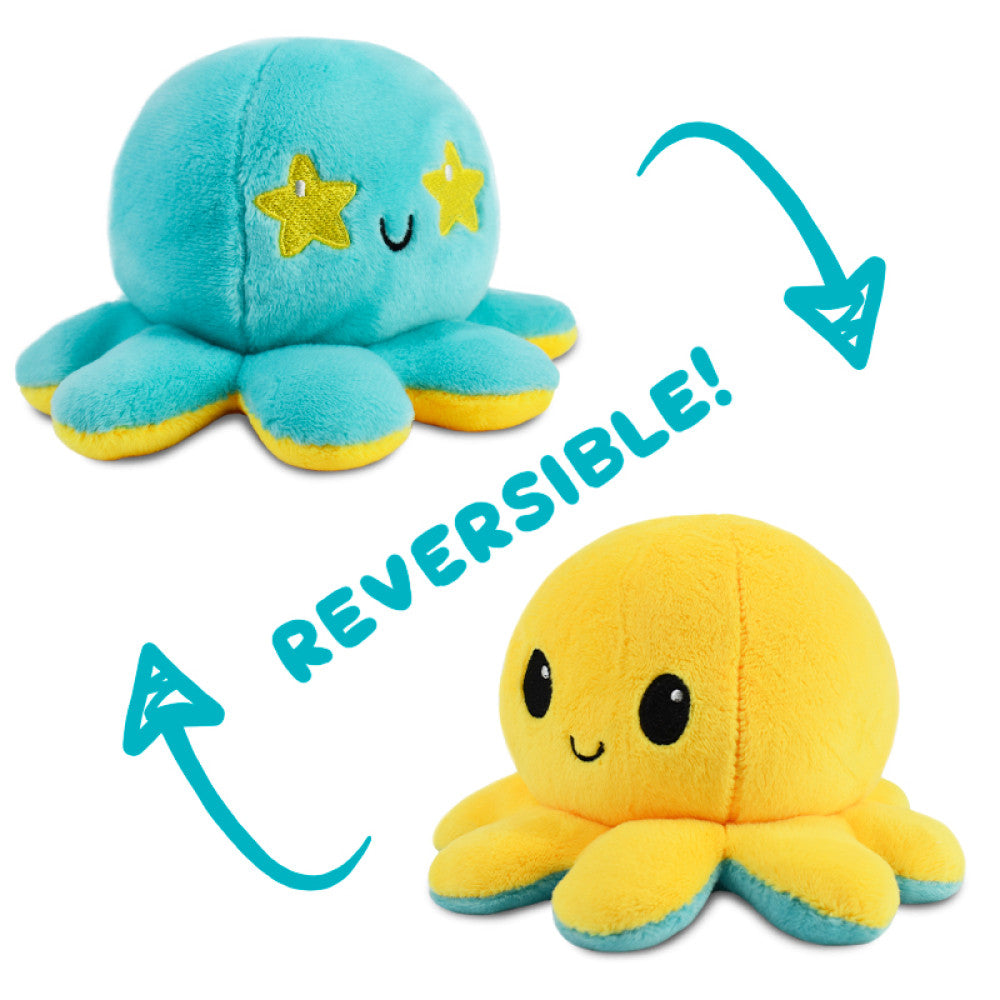 Reversible Plushie - Octopus Starry Eyes - Plush - Image - Pop Weasel