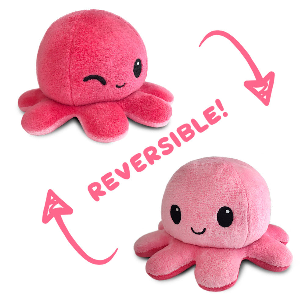 Reversible Plushie - Octopus Happy/Wink - Plush - Image - Pop Weasel