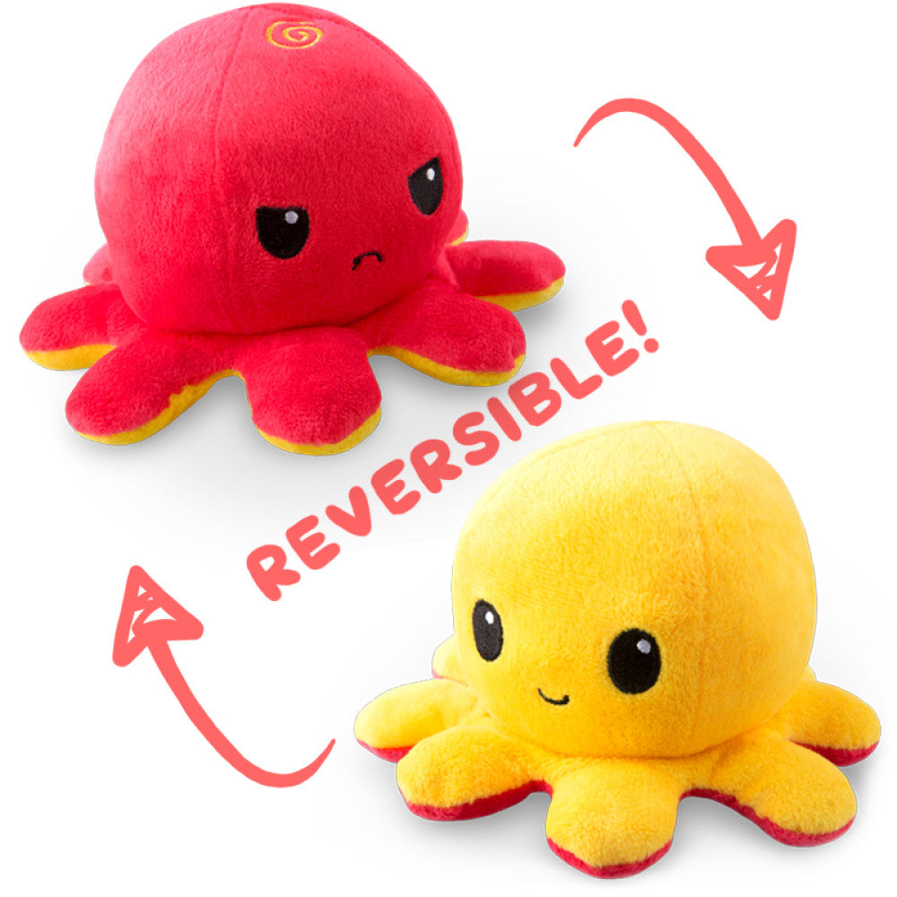 Reversible Plushie - Octopus Red/Yellow - Plush - Image - Pop Weasel