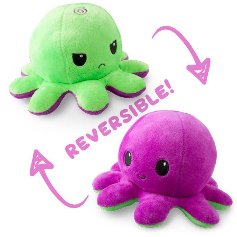 Reversible Plushie - Octopus Green/Purple - Plush - Image - Pop Weasel