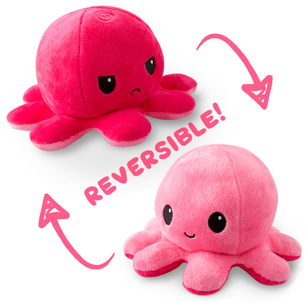 Reversible Plushie - Octopus Pink/Light Pink - Plush - Image - Pop Weasel