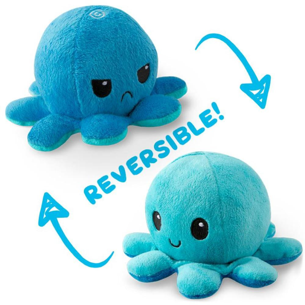 Reversible Plushie - Octopus Blue/Light Blue - Plush - Image - Pop Weasel