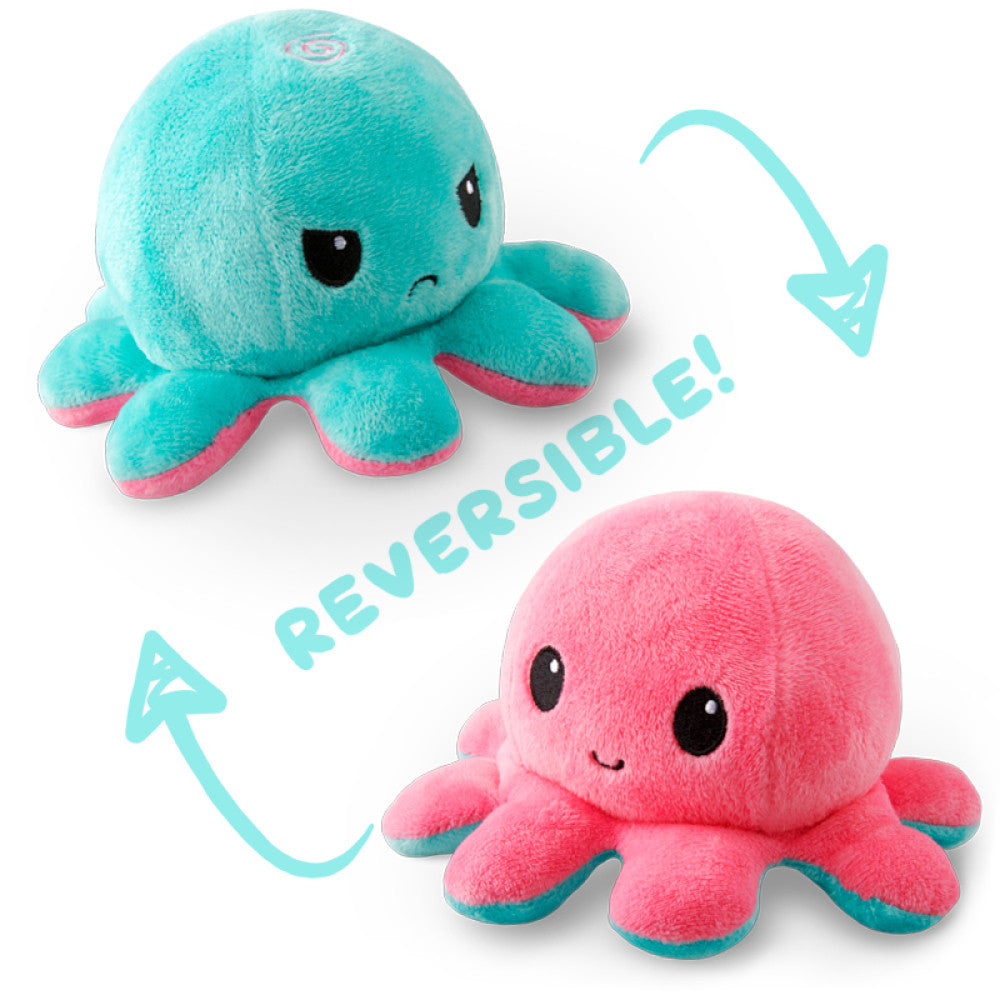 Reversible Plushie - Octopus Light Pink/Light Blue - Plush - Image - Pop Weasel