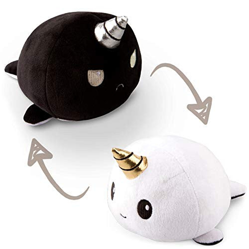 Reversible Plushie - Narwhal White/Black - Plush - Image - Pop Weasel