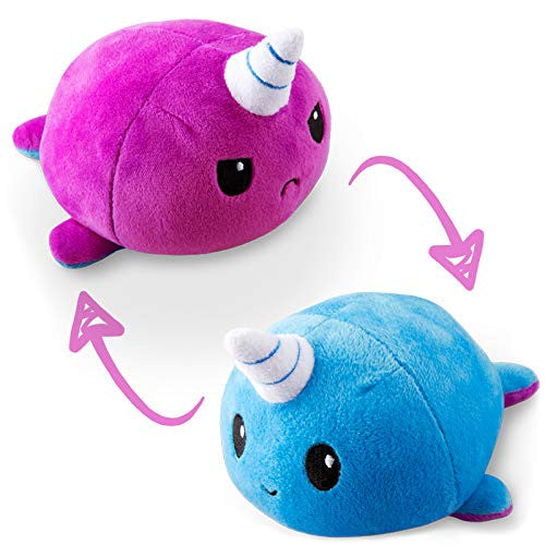 Reversible Plushie - Narwhal Purple/Blue - Plush - Image - Pop Weasel