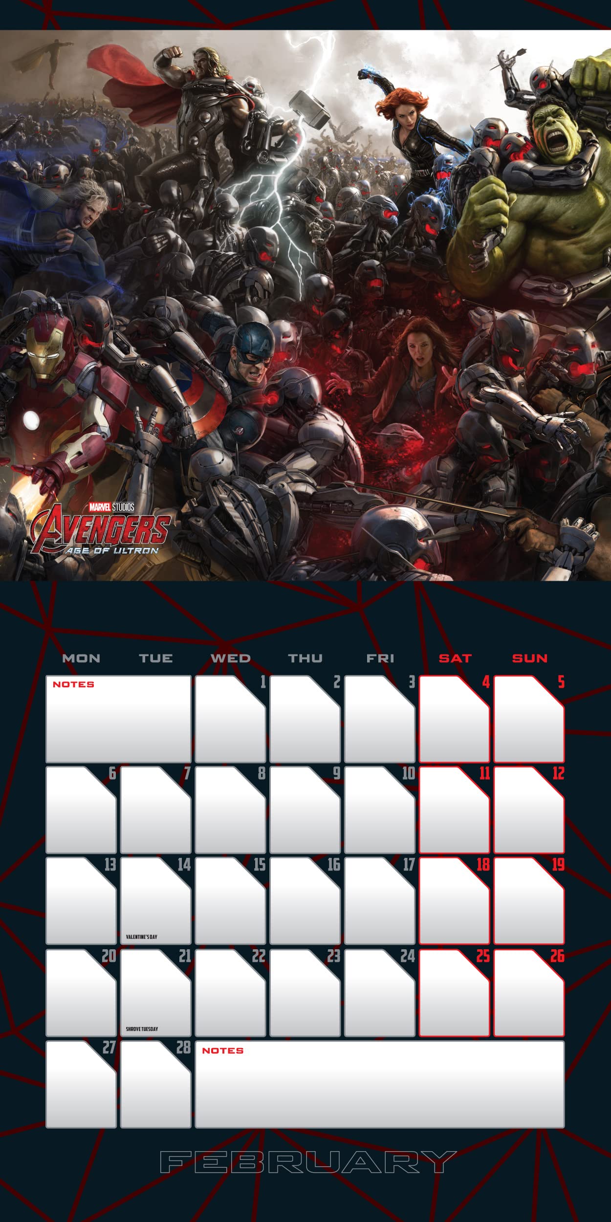 Marvel The Infinity Saga 2023 Calendar