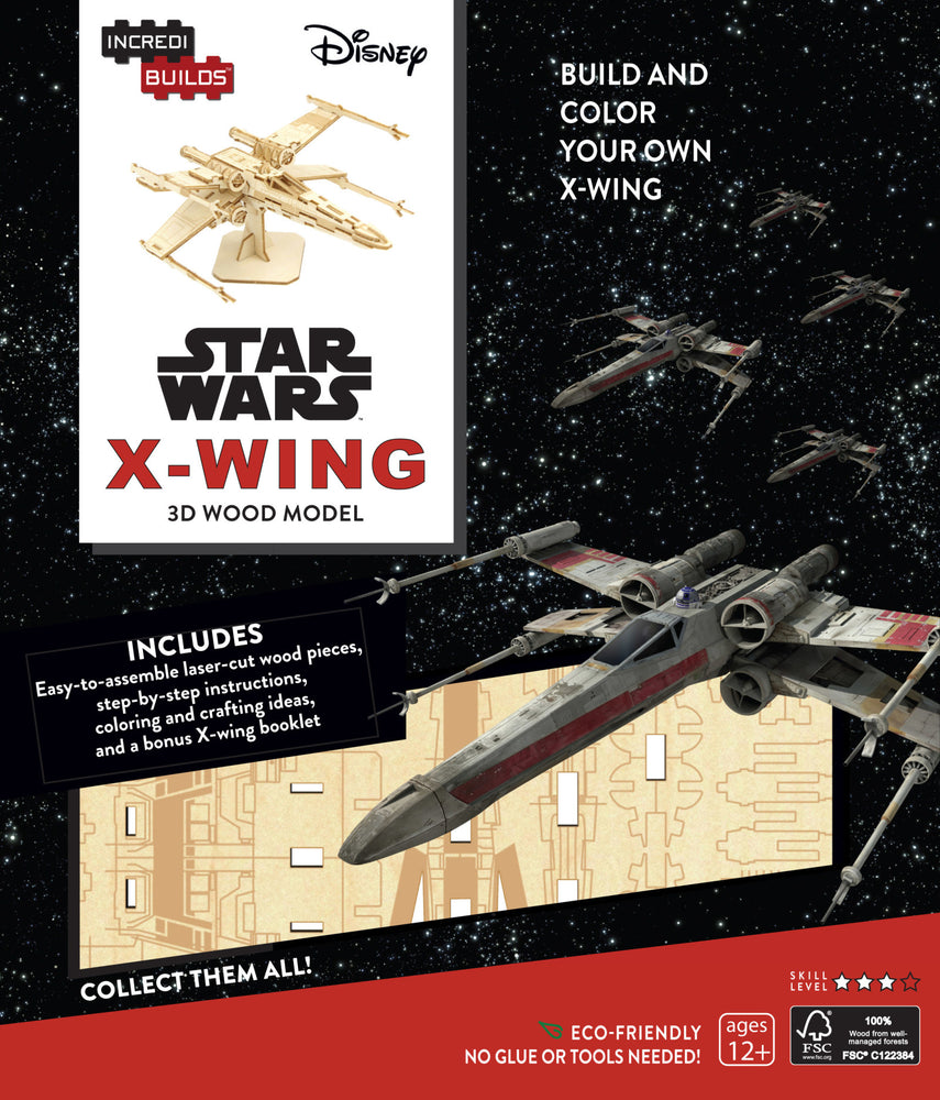 Pop Weasel Image of Incredibuilds: Star Wars X-Wing - 3D Wood Model - Kitset Models - Image - Pop Weasel