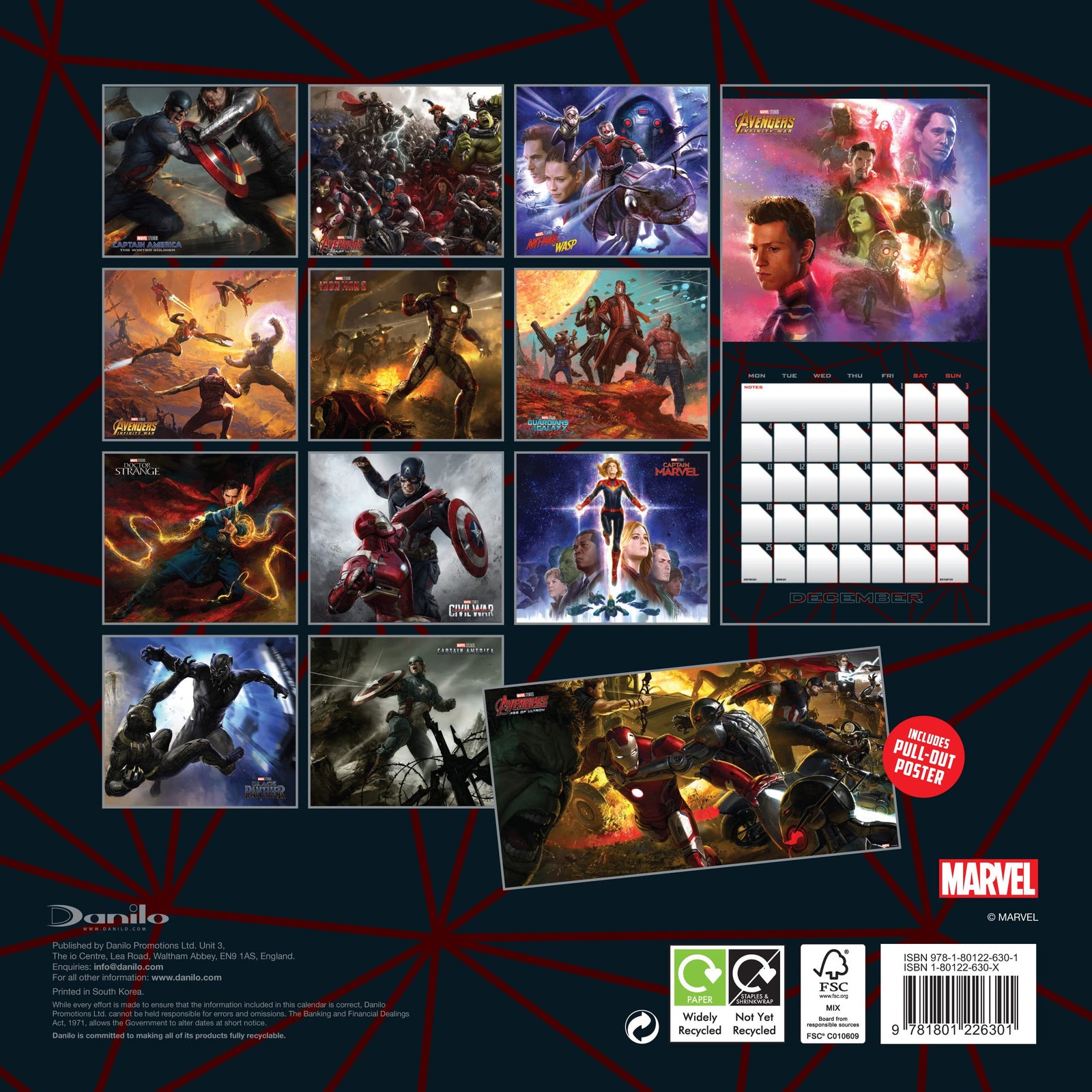 Marvel The Infinity Saga 2023 Calendar