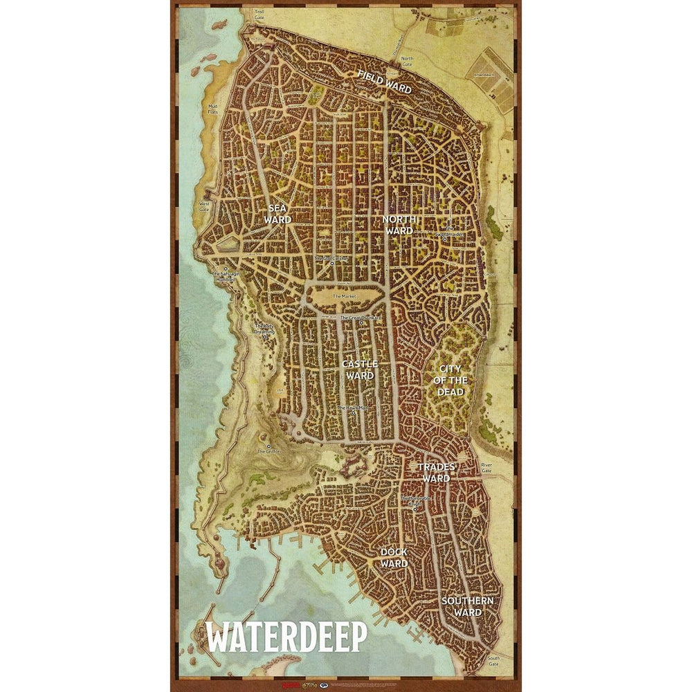 Pop Weasel Image of D&D Waterdeep Map Set Game Mat - RPG - Image - Pop Weasel