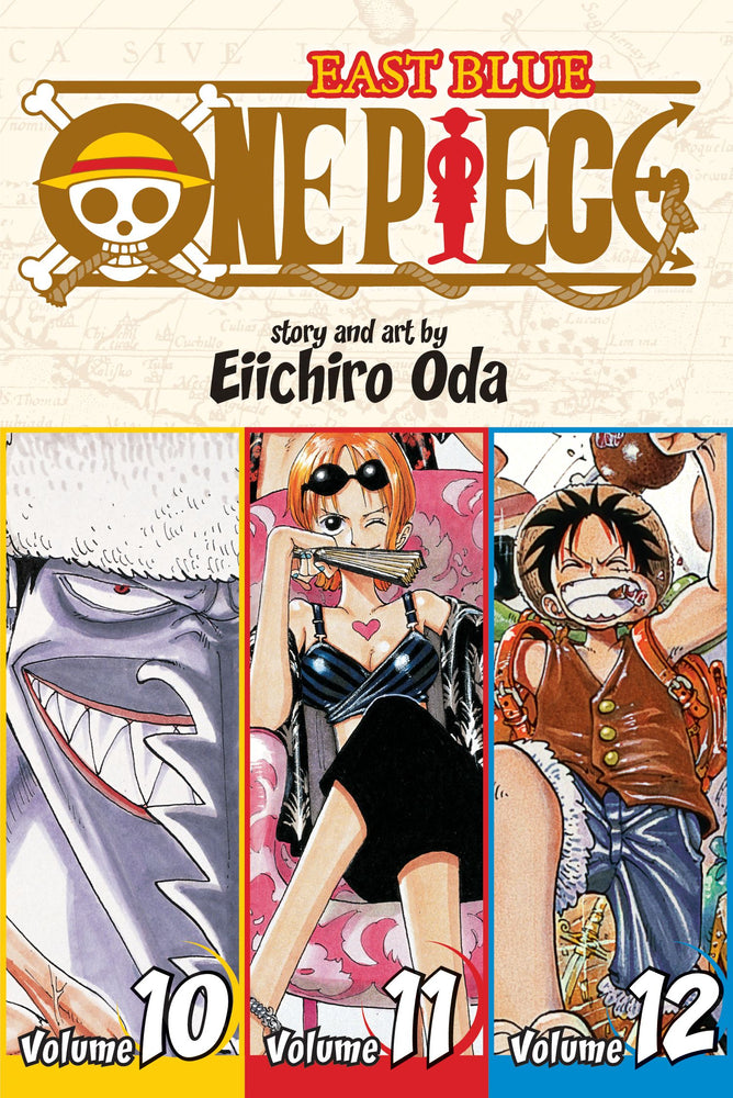 Front Cover One Piece (Omnibus Edition), Vol. 04 Includes vols. 10, 11 & 12 ISBN 9781421536286 - Manga - Image - Pop Weasel