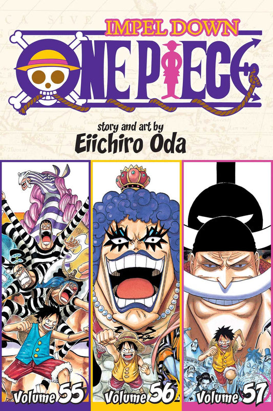 Front Cover One Piece (Omnibus Edition), Vol. 19 Includes vols. 55, 56 & 57 ISBN 9781421583396