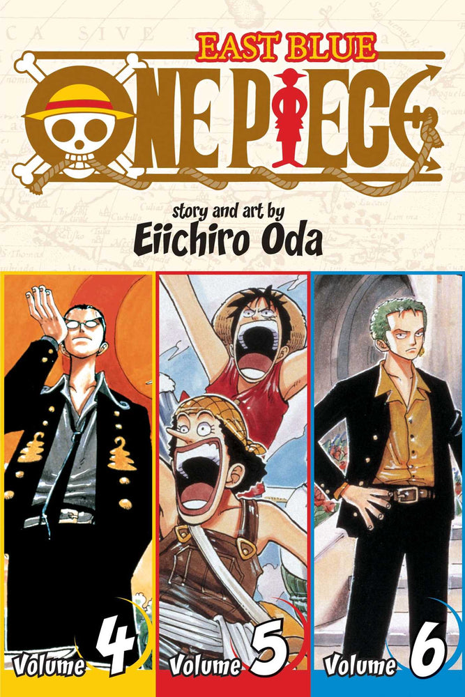 Front Cover One Piece (Omnibus Edition), Vol. 02 Includes vols. 4, 5 & 6 ISBN 9781421536262 - Manga - Image - Pop Weasel