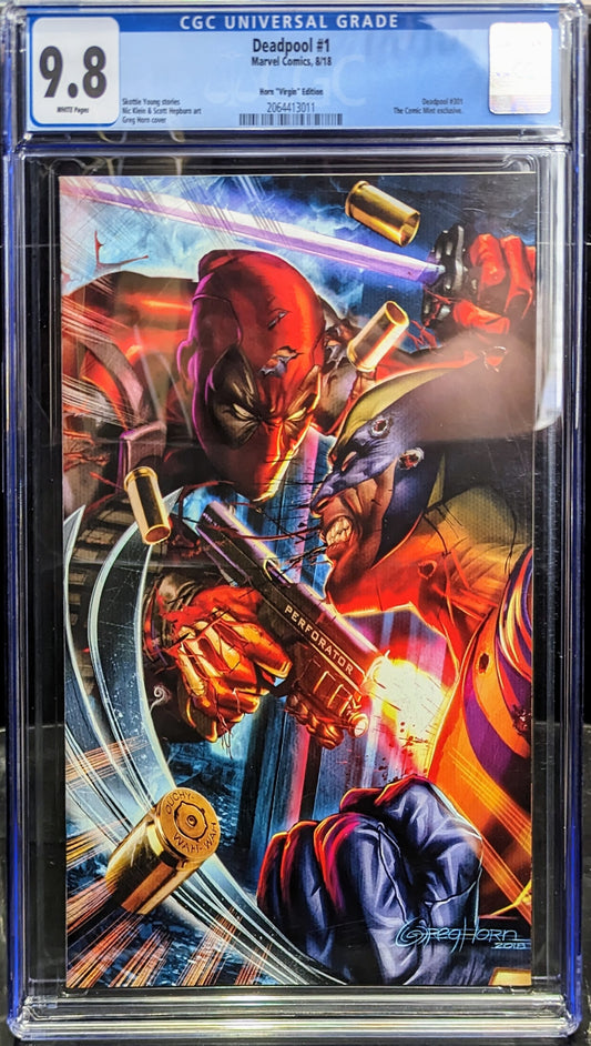 Graded Comic - Deadpool #1 Horn "Virgin" Variant (08/18 CGC 9.8)