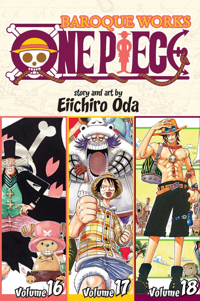 Front Cover One Piece (Omnibus Edition), Vol. 06 Includes vols. 16, 17 & 18 ISBN 9781421554990 - Manga - Image - Pop Weasel