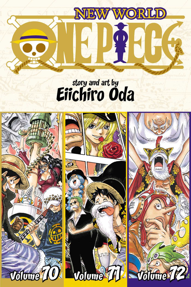 Front Cover One Piece (Omnibus Edition), Vol. 24 Includes vols. 70, 71 & 72 ISBN 9781421596167 - Manga - Image - Pop Weasel