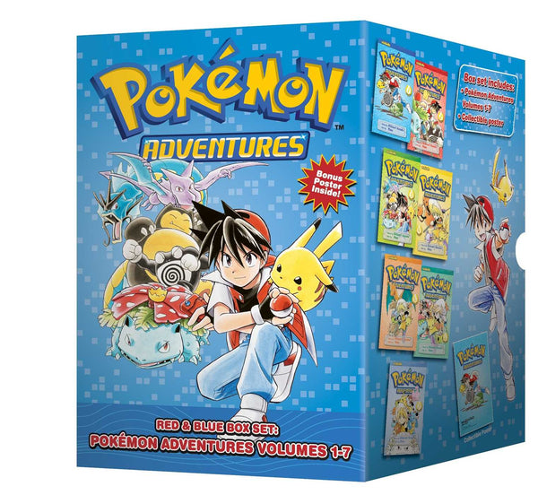Front Cover - Pokémon Adventures Red & Blue Box Set (Set Includes Vols. 1-7) - Pop Weasel